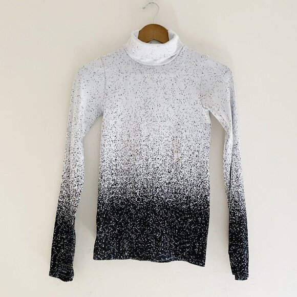 Athleta Flurry Turtleneck Top XS Blizzard Gradient - Picture 2 of 5